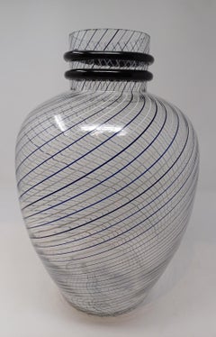 "Bianco & Nero" Filigree Vase Attributed to Renato Toso for Fratelli Toso