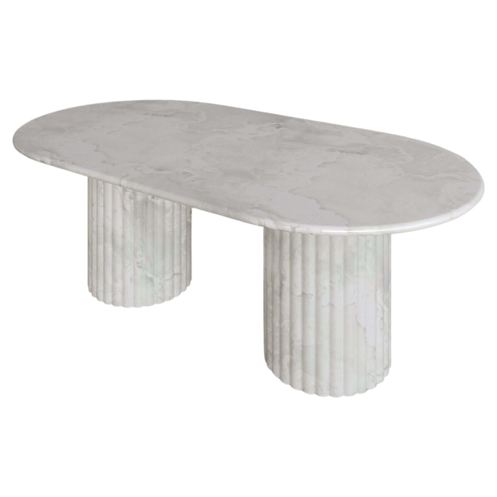 Bianco Onyx Antica Coffee Table by the Essentialist For Sale