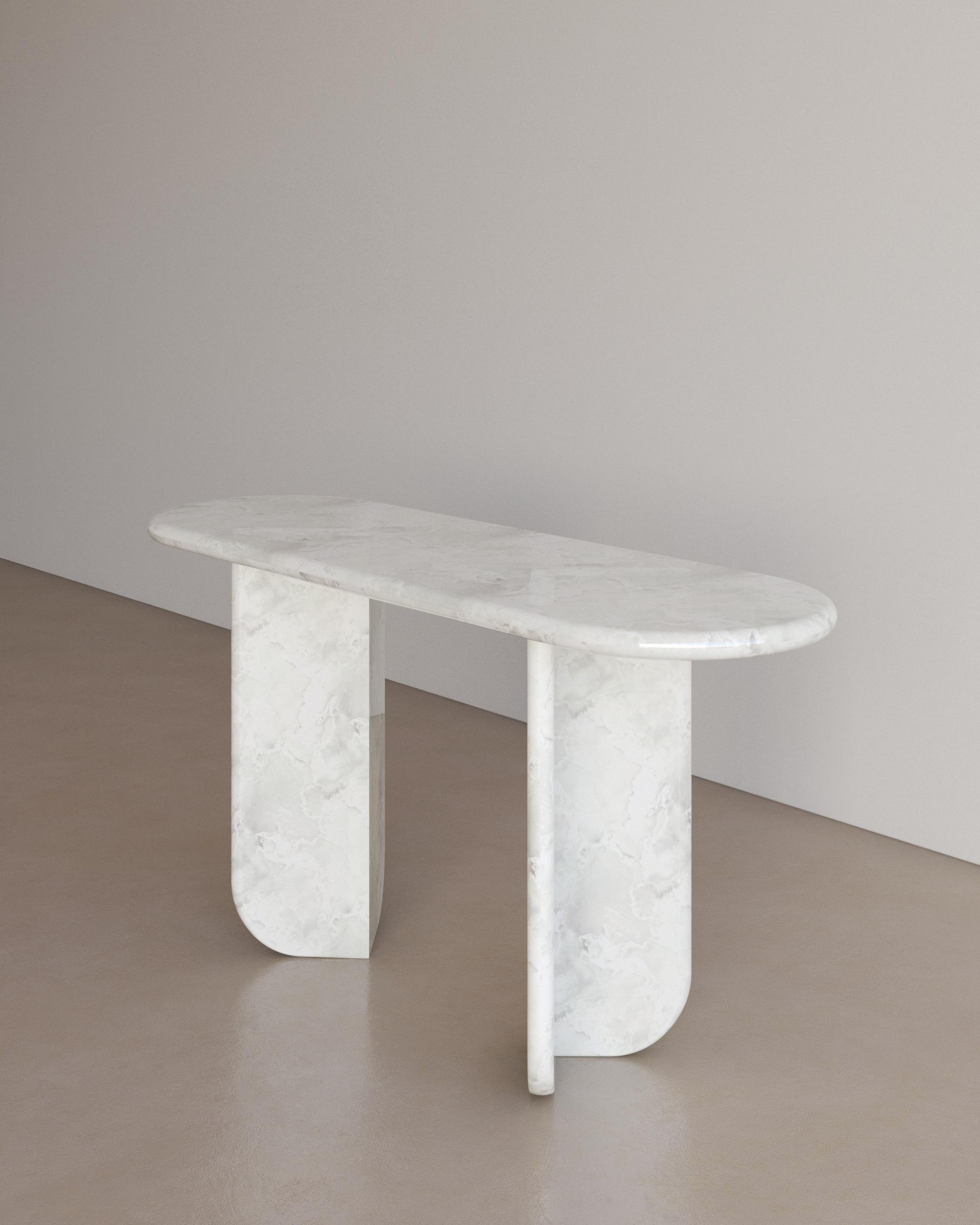 Australian Bianco Onyx Ètoile Console Table by The Essentialist For Sale