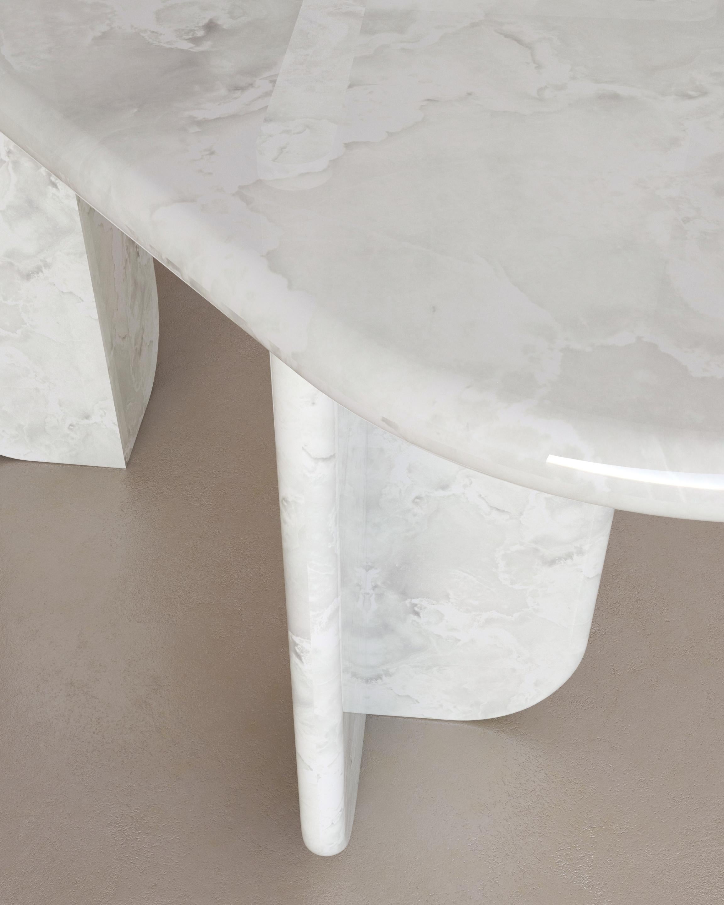 Contemporary Bianco Onyx Ètoile Console Table by The Essentialist For Sale