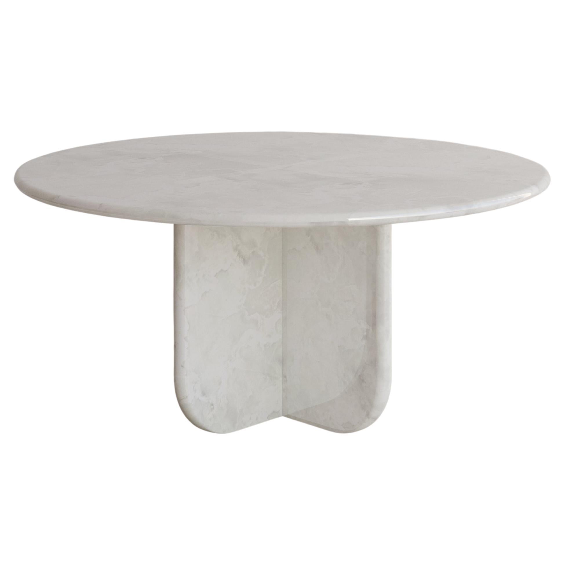 Bianco Onyx Ètoile Dining Table I by The Essentialist For Sale