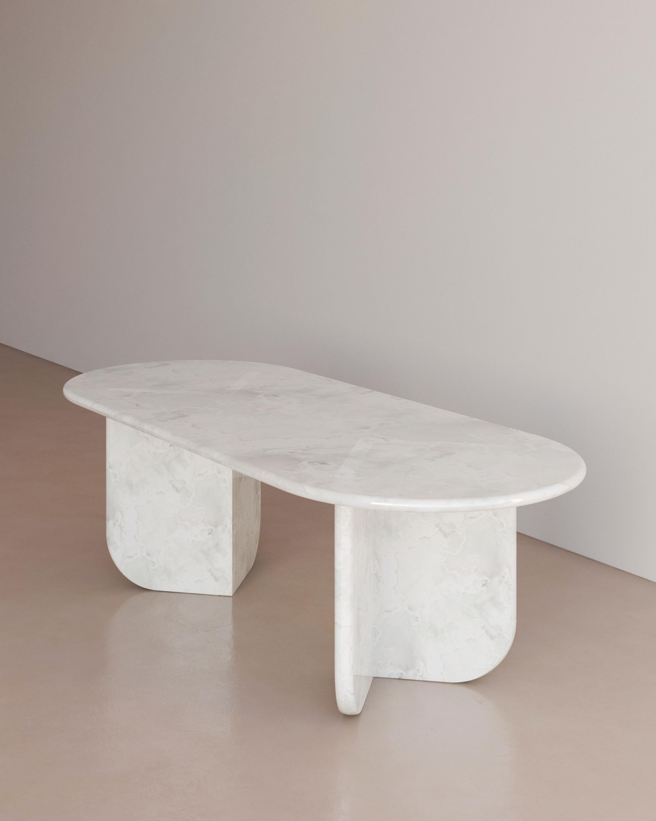 white onyx dining table