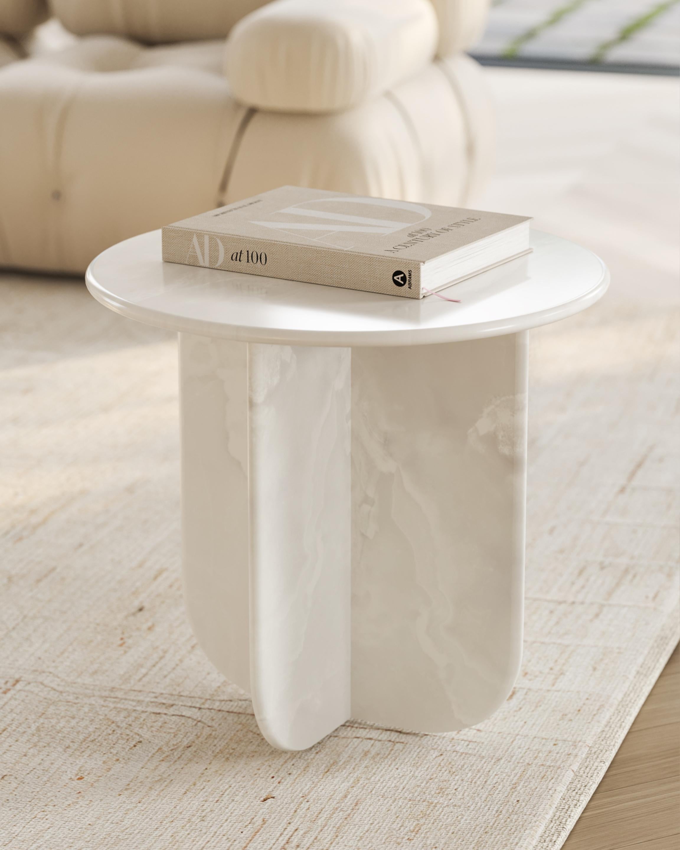 Australian Bianco Onyx  Ètoile Occasional Table by The Essentialist For Sale