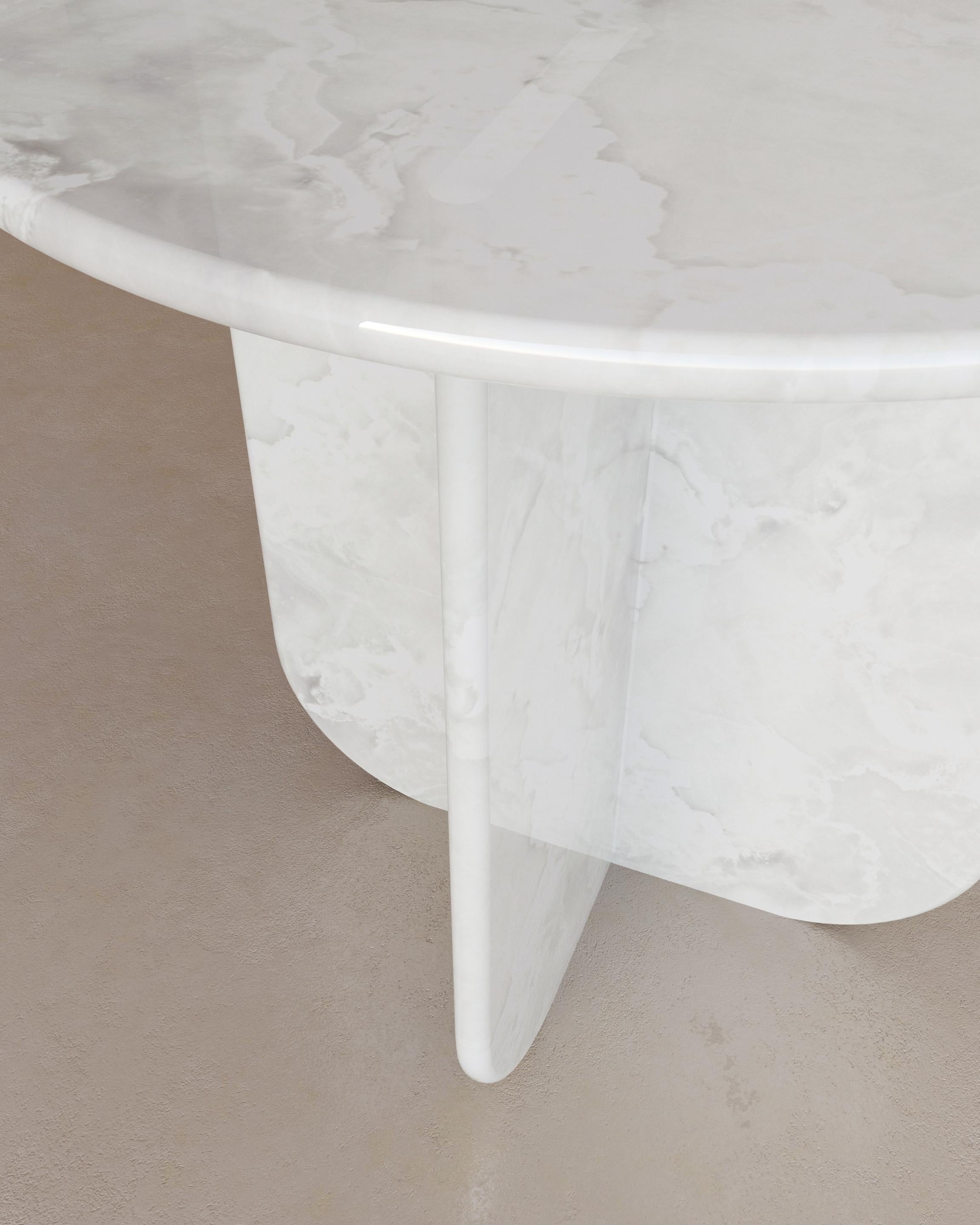 Contemporary Bianco Onyx  Ètoile Occasional Table by The Essentialist For Sale