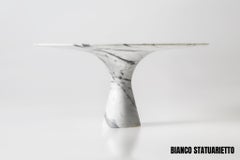Bianco Statuarietto Refined Contemporary Marble Round Table M/R 130