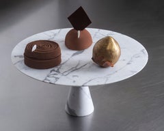 Bianco Statuarietto Refined Contemporary Marble Serving Plate 32/15