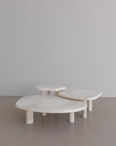 Bianco Travertine Medium Fiori Nesting Coffee Table by the Essentialist