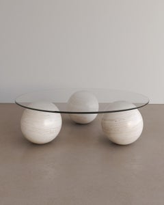 Bianco Travertine Sufi Coffee Table I by The Essentialist