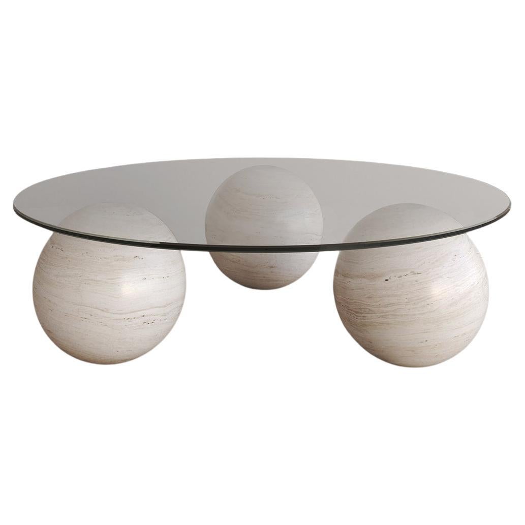 Bianco Travertine Sufi Coffee Table I by The Essentialist For Sale