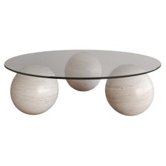Bianco Travertine Sufi Coffee Table I by The Essentialist