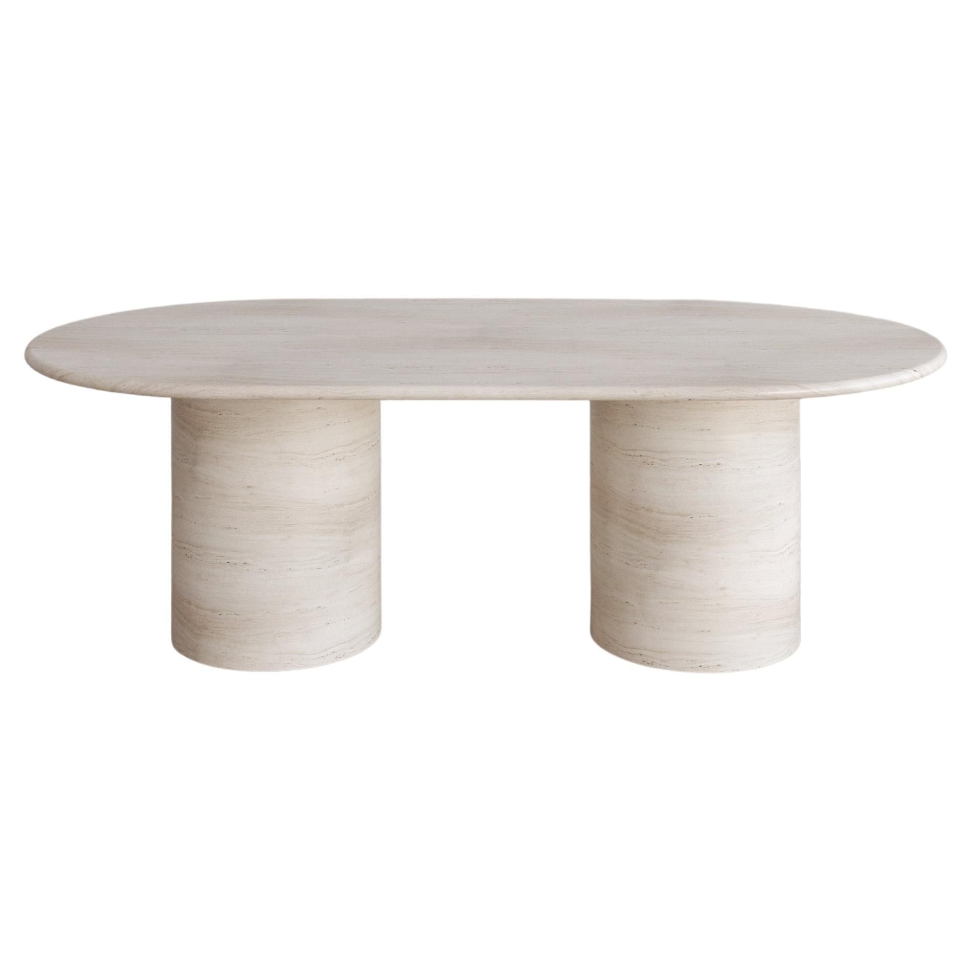 Bianco Travertine Fiori Nesting Coffee Table by the Essentialist For
