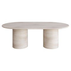 Bianco Travertine Voyage Coffee Table I by the Essentialist
