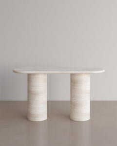 Bianco Travertine Voyage Console Table by The Essentialist