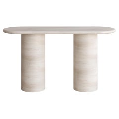 Bianco Travertine Voyage Console Table by The Essentialist