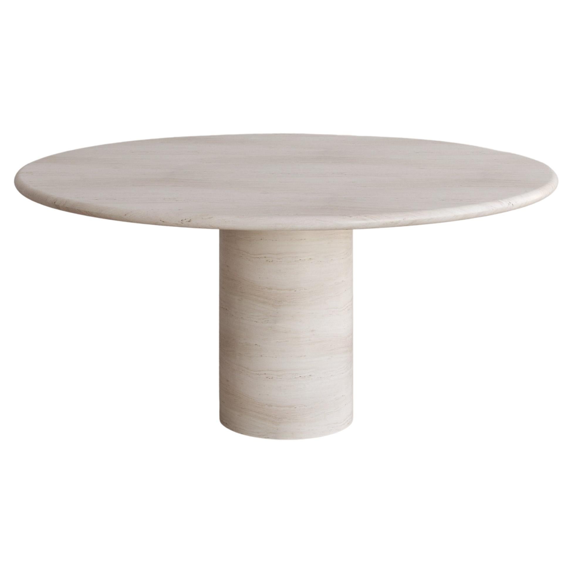 Bianco Travertine Voyage Dining Table i by the Essentialist For Sale