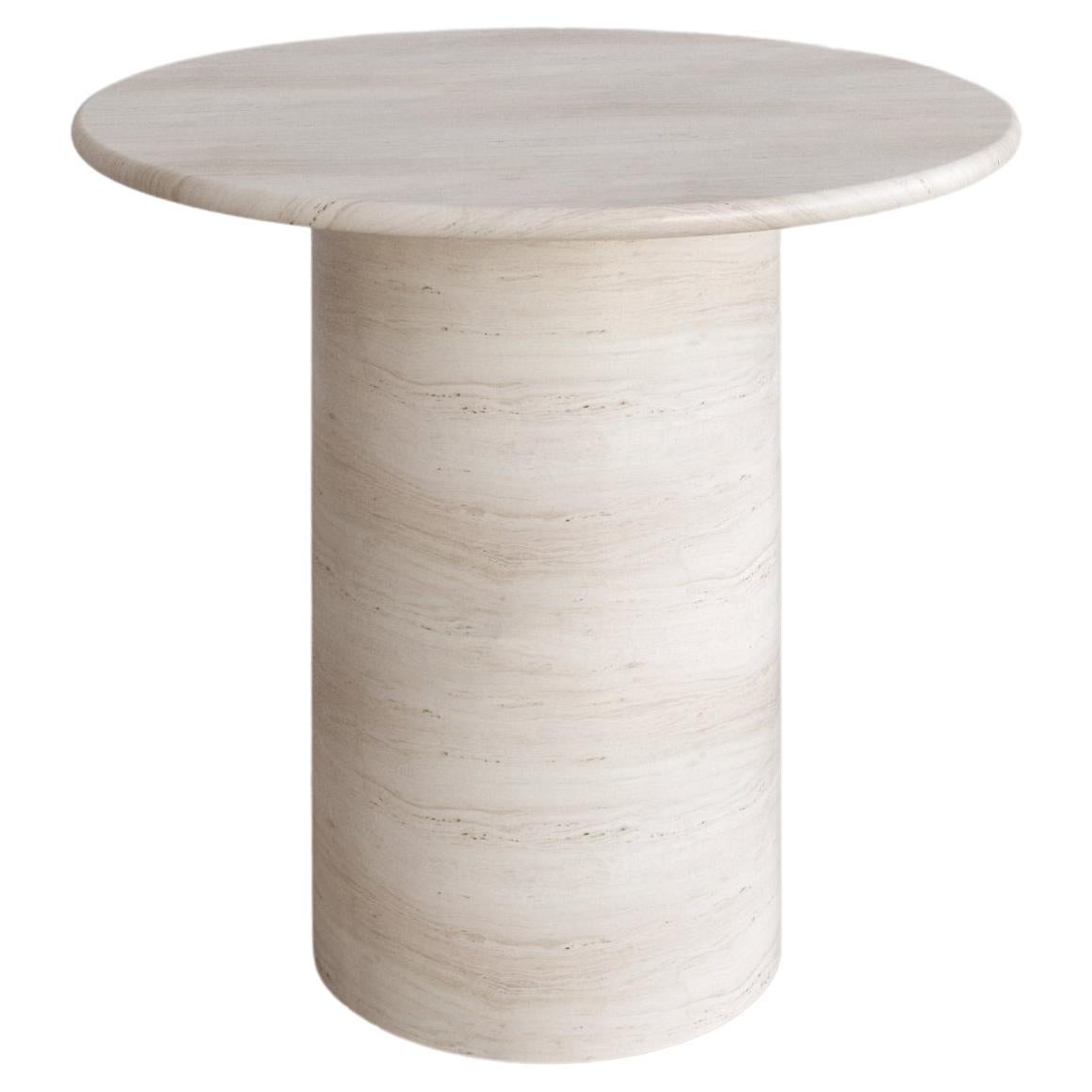 Bianco Travertine Voyage Occasional Table I by The Essentialist For Sale