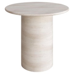 Bianco Travertine Voyage Occasional Table I by The Essentialist
