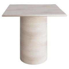 Bianco Travertine Voyage Occasional Table II by The Essentialist
