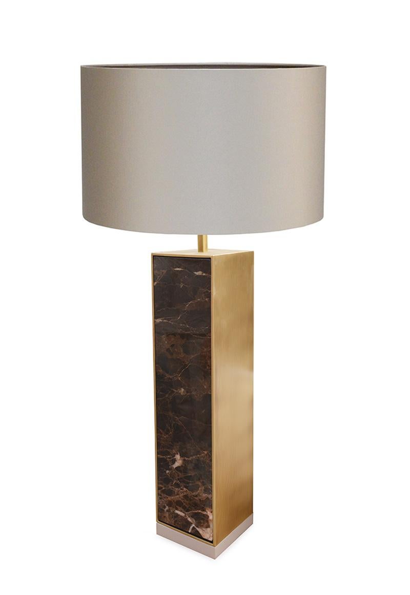 Brushed Biarritz Table Lamp For Sale