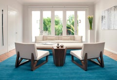 Bias Side Table, Faceted Walnut Drink Table, Contemporary Accent