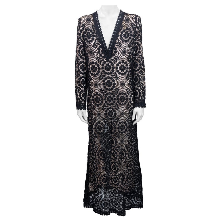 Biba Style Cotton Lace Maxi Dress