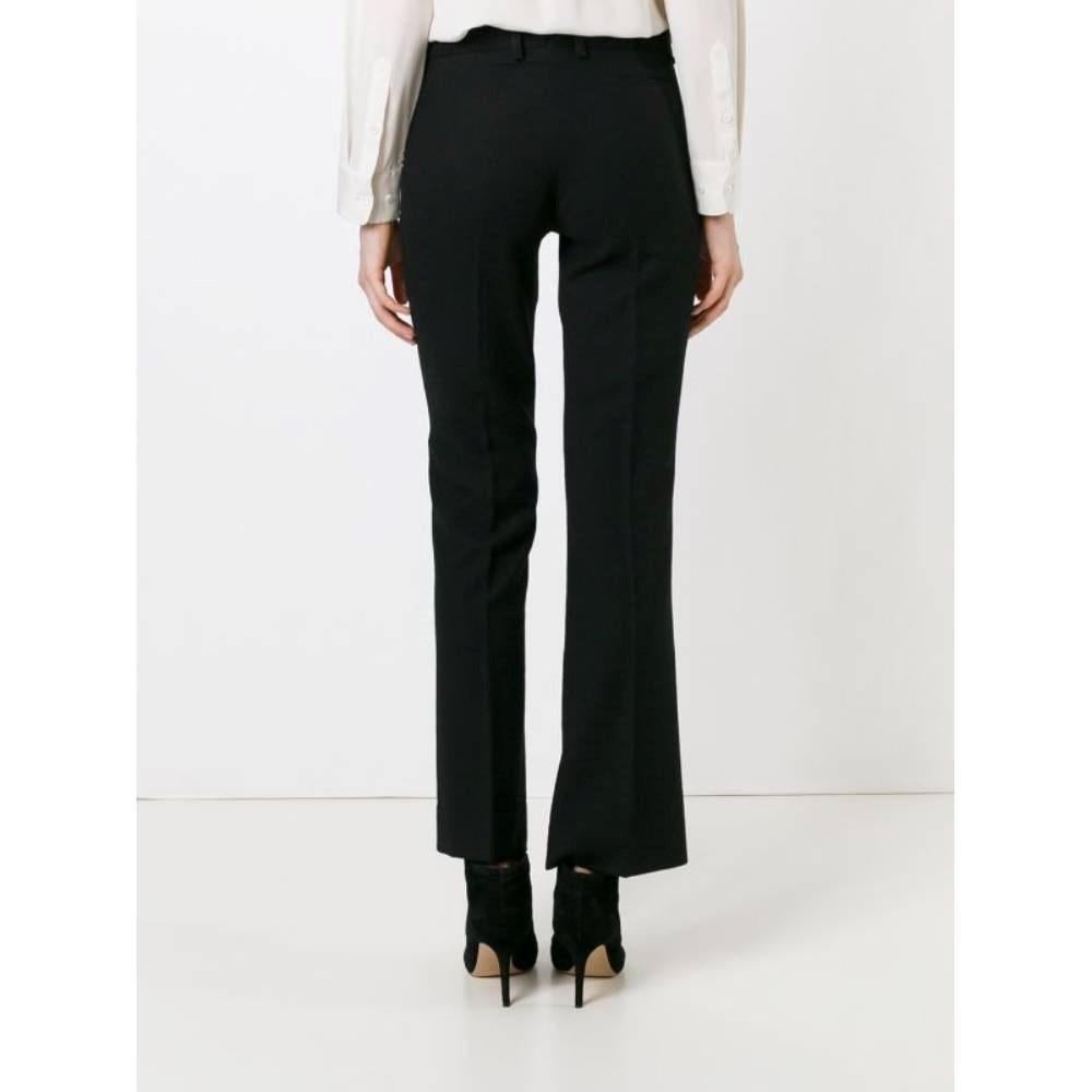 Biba Vintage black wool straight 2000s trousers In Excellent Condition For Sale In Lugo (RA), IT