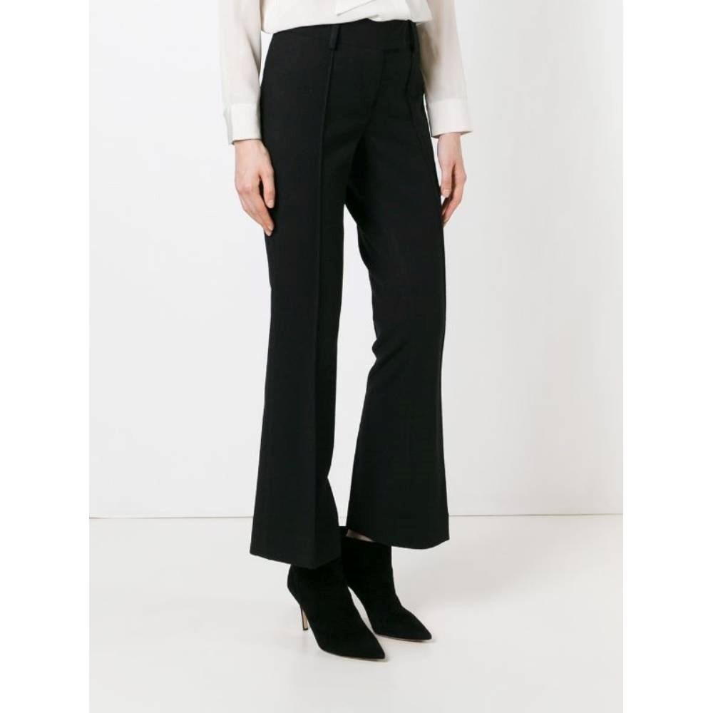 Women's Biba Vintage black wool straight 2000s trousers For Sale