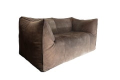 Bambole Suede Leather Sofa by Mario Bellini 1970 B&B Italia