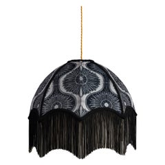 Bibana Pewter Lampshade with Fringing - Small
