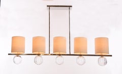 BIBI Dining Chandelier-5 BIBIs On a Linear Frame By LUXE