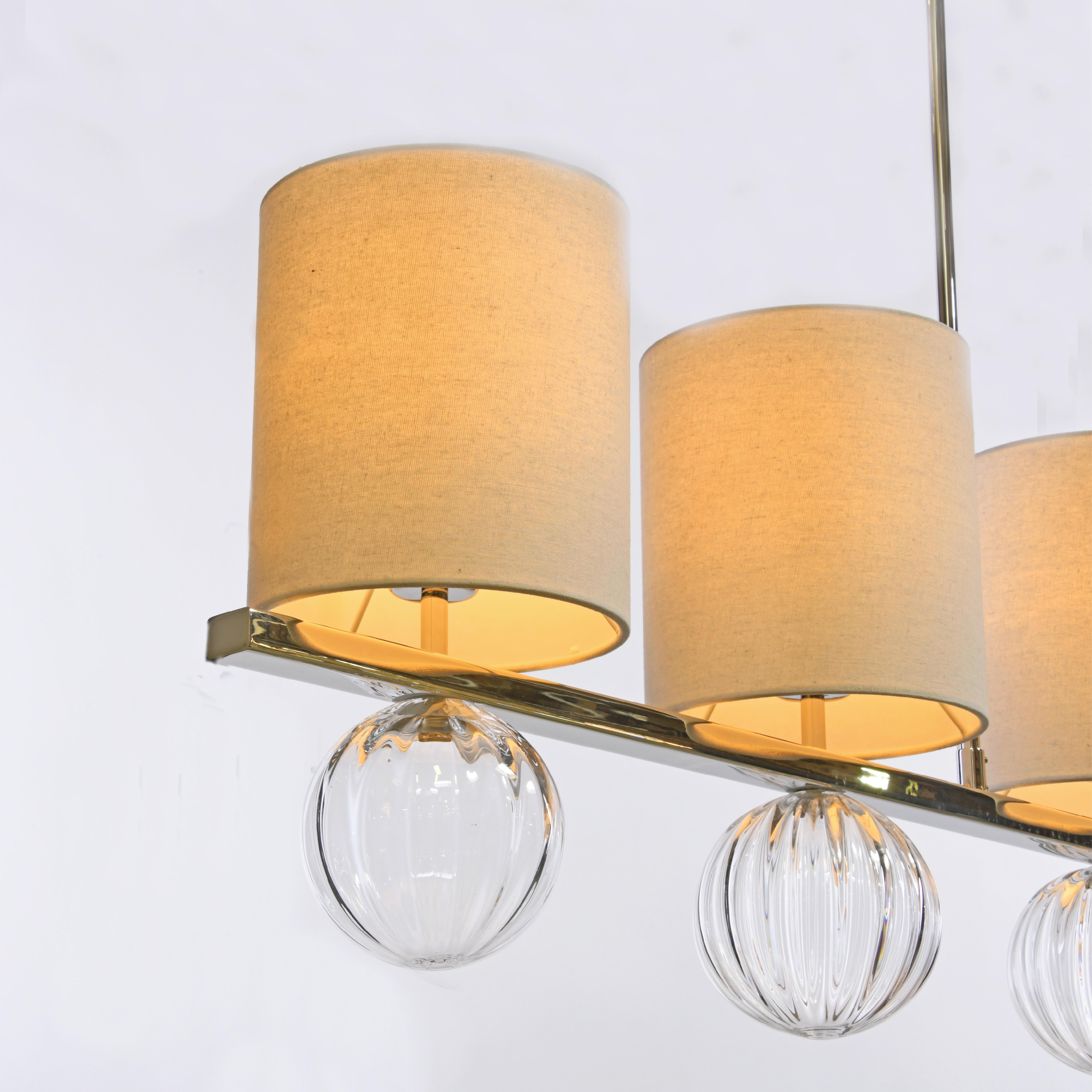 BIBI Dining Chandelier-5 BIBIs On a Linear Frame By LUXE im Angebot 2