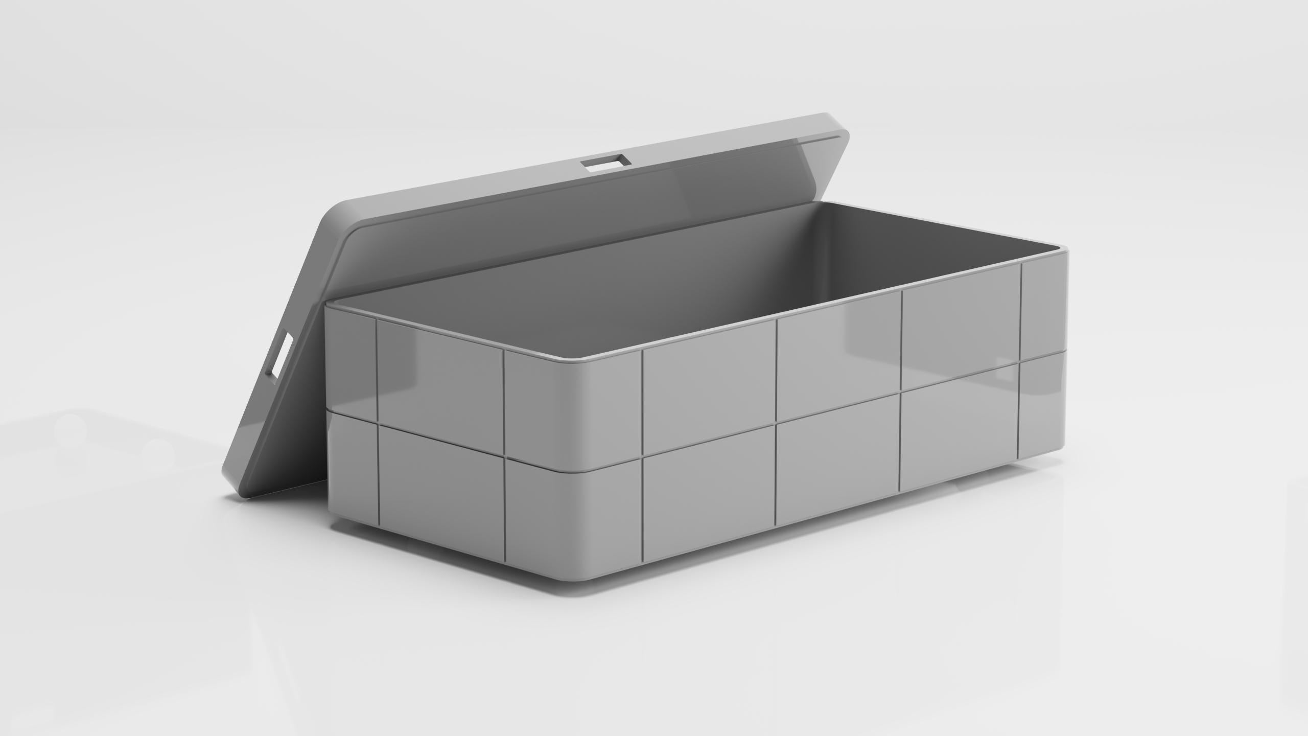 Chamfered Bibi Large Box (Grey) For Sale