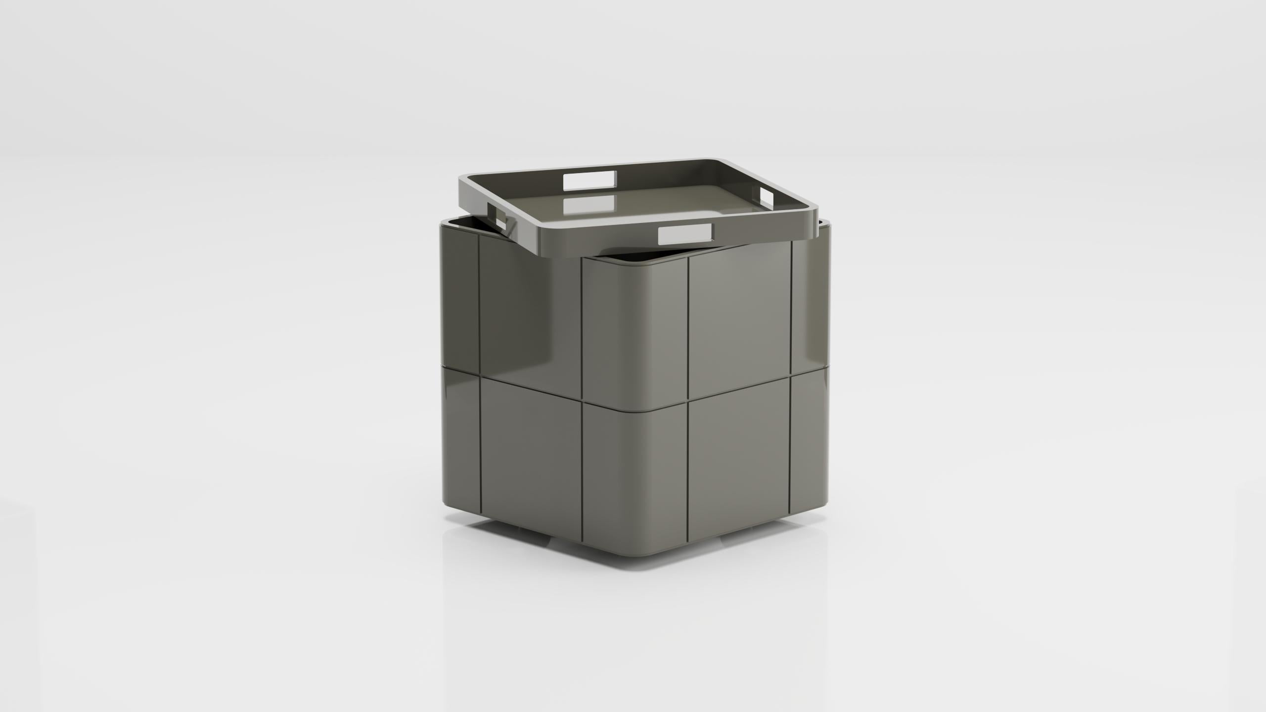 Turkish Bibi Small Box (Dark Grey) For Sale