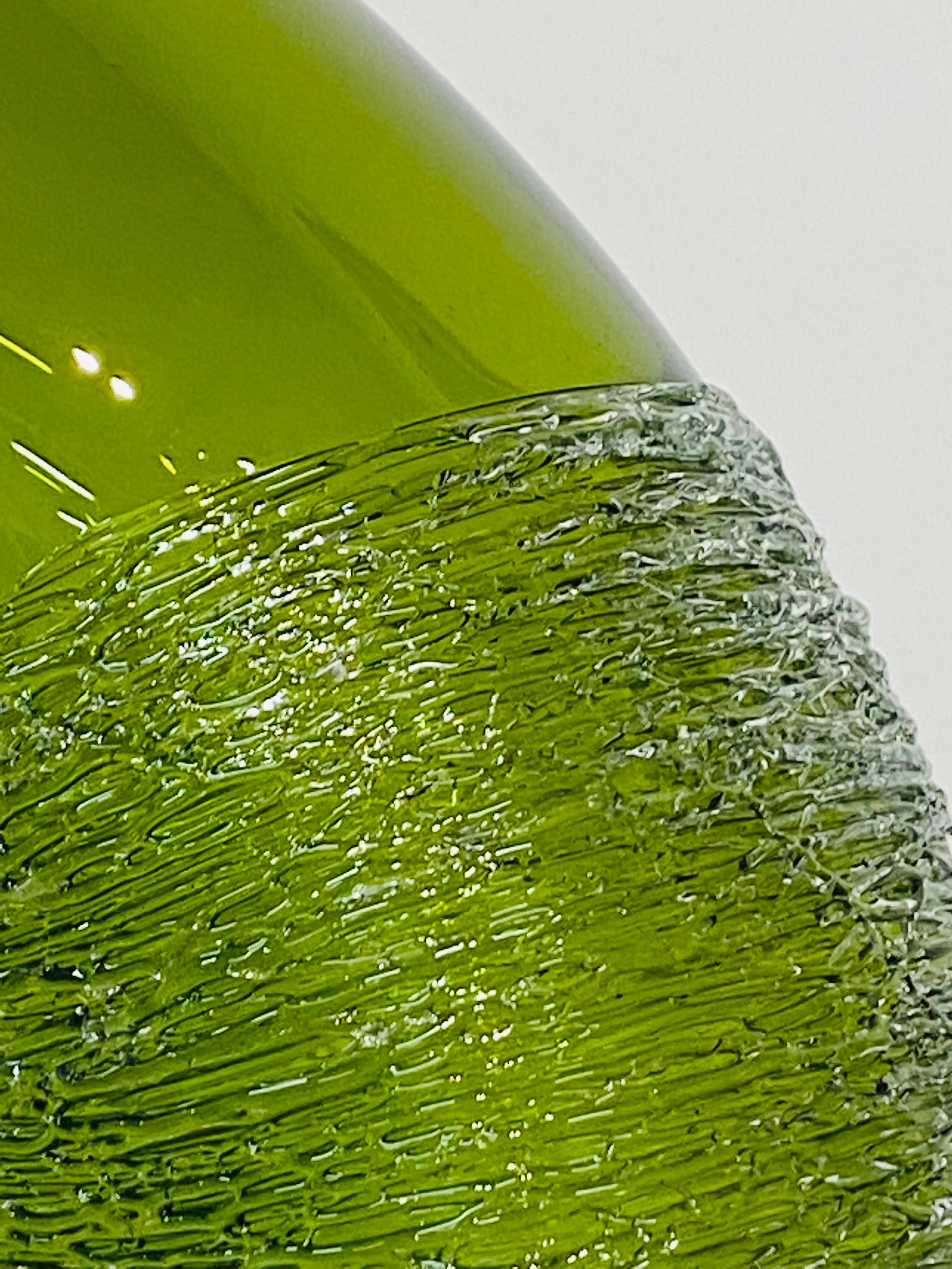 Luminous Fruit, green- 21st Century Blown Glass Object  - Contemporary Sculpture by Bibi Smit