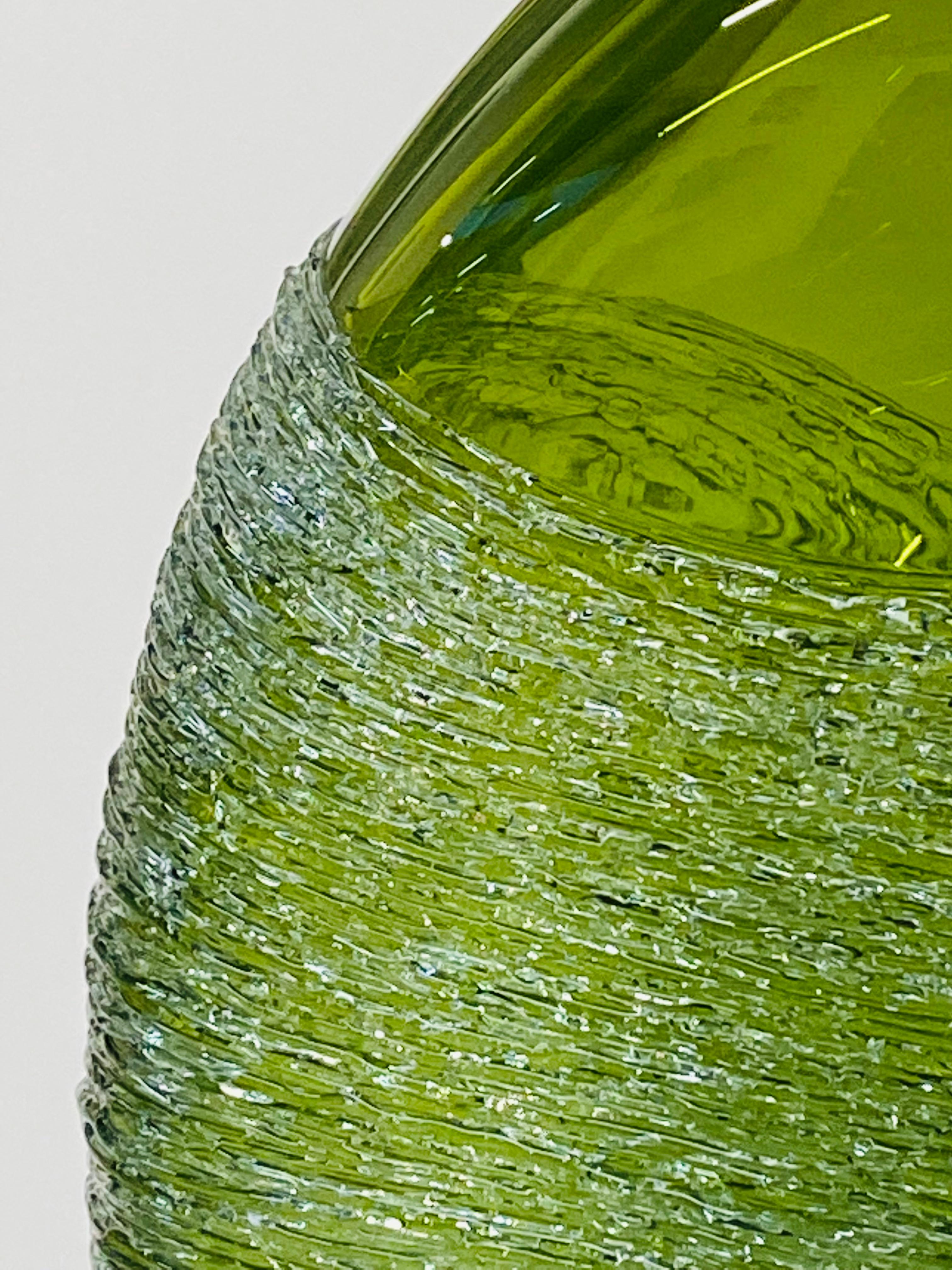 Luminous Fruit, green- 21st Century Blown Glass Object  1