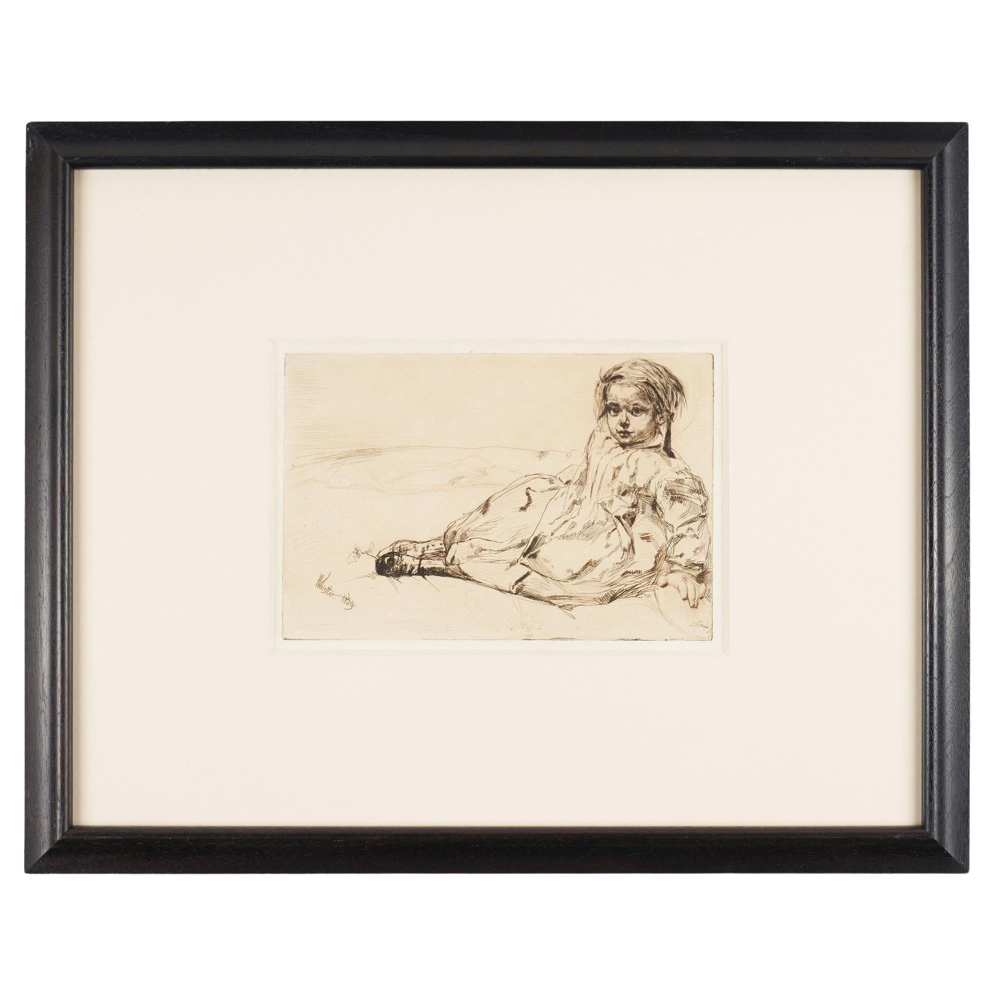 Bibi Valentin by James Abbott McNeill Whistler, 1859 For Sale