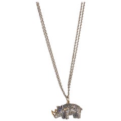 Bibi van der Velden Rhino Brown Diamond Necklace in 18K Gold and Sterling Silver