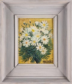 Daisies, von der Blumenmalerin Bibi Zogbe