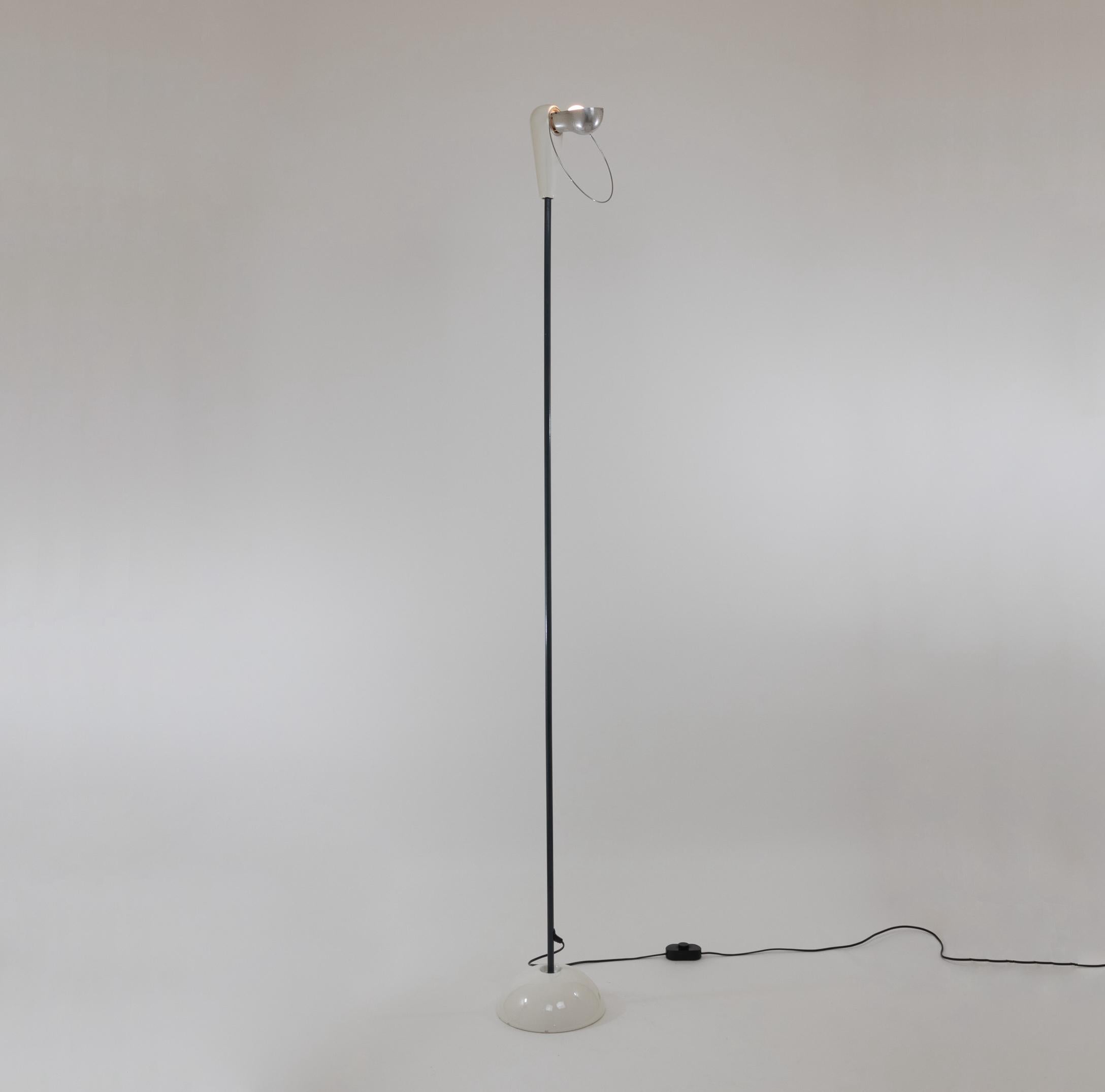 Aluminum Bibip floor lamp by Achille Castiglioni for Flos, 1970s For Sale