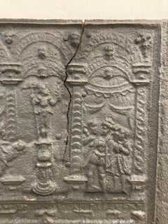 Biblical Antique Fireback or Backsplash
