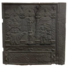 Biblical Antique Fireback or Backsplash