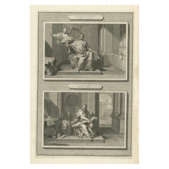Antique Biblical Engraving – Evangelists Matthew & Mark, Pieter Mortier, Early 1700s