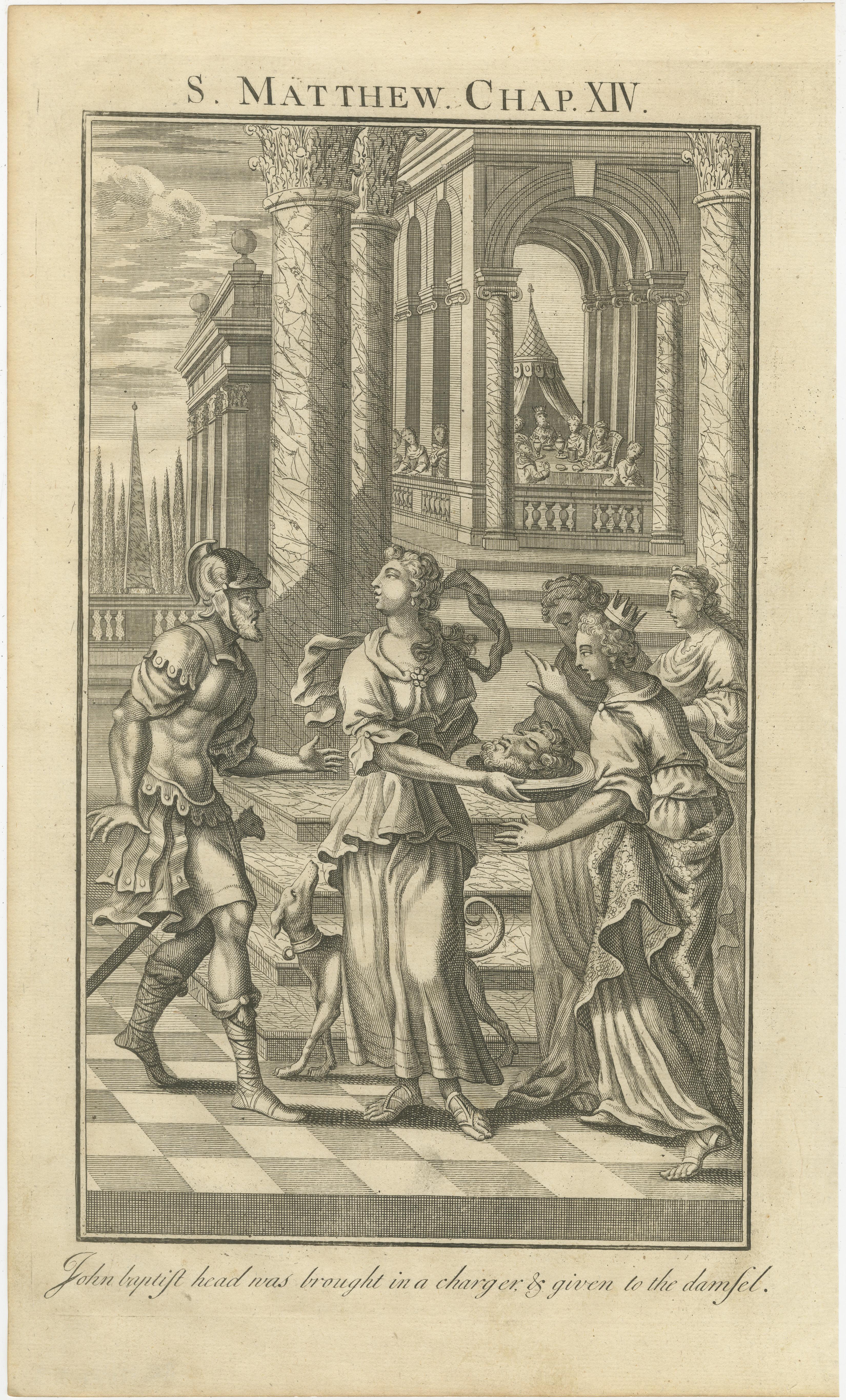 Anglais Gravures bibliques - Apôtres James et James, et I Johns (1735) en vente