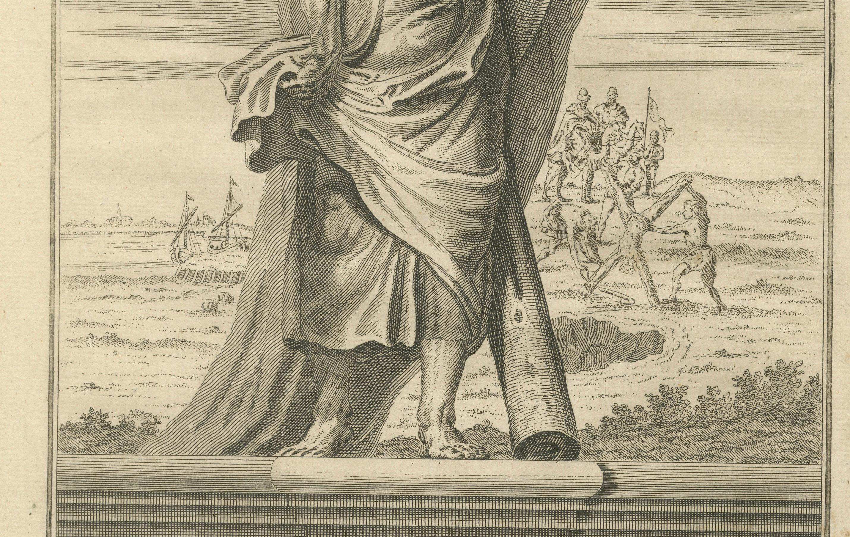 Biblische Stiche - Christi Auferstehung und der heilige Apostel Andrew (1735) im Zustand „Gut“ im Angebot in Langweer, NL