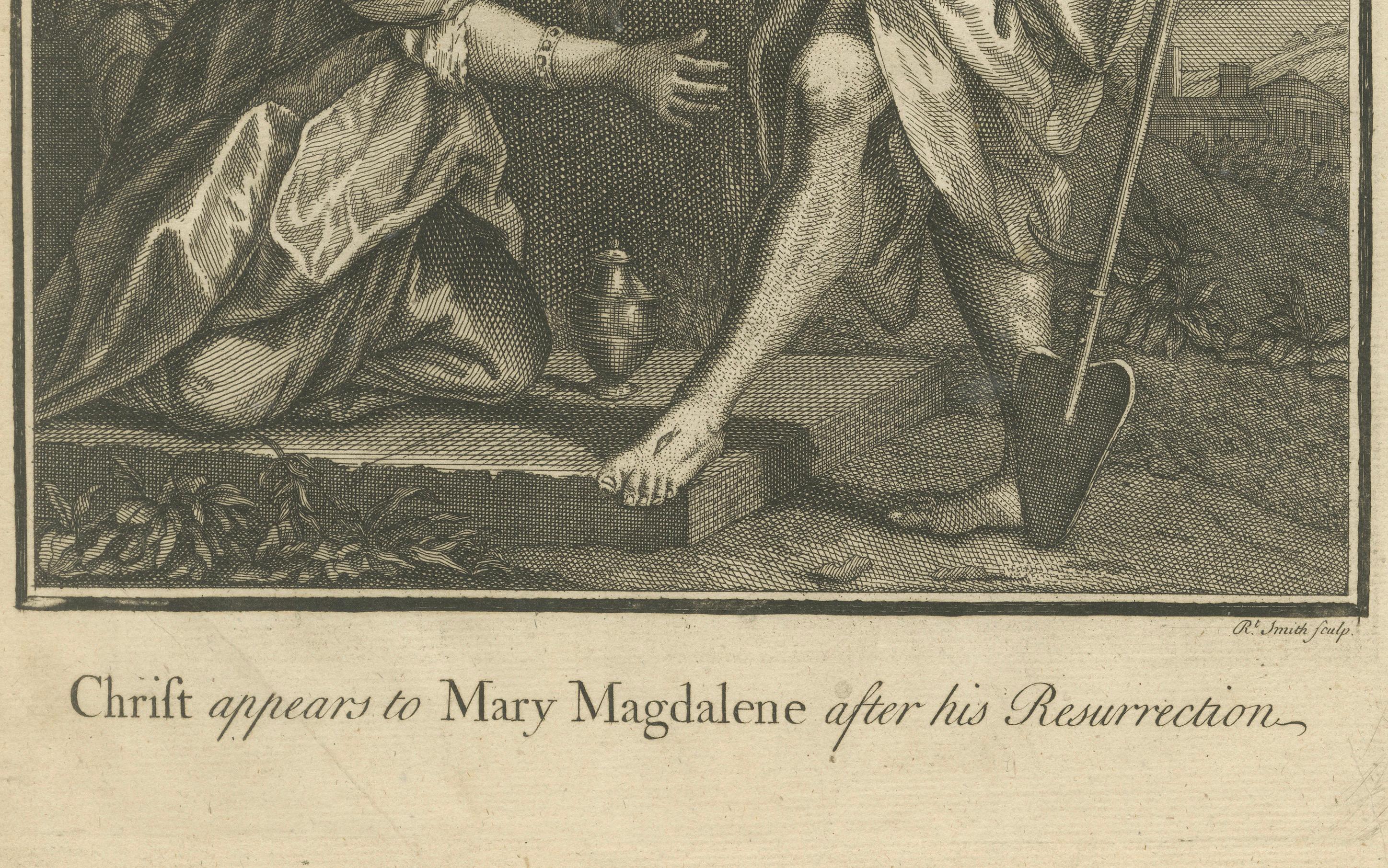 Biblische Stiche - Christi Auferstehung und der heilige Apostel Andrew (1735) (Mitte des 18. Jahrhunderts) im Angebot