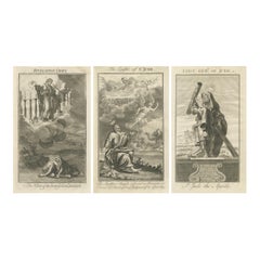 Biblische Stiche - Vision von Leuchtern, Apostel Judas und Engelsurteil