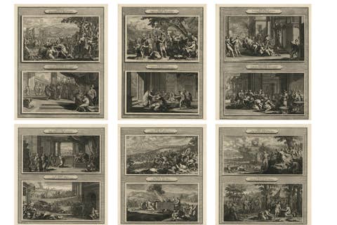 Biblical History Engravings – Joseph and Moses, Dutch Bible Series c.1700