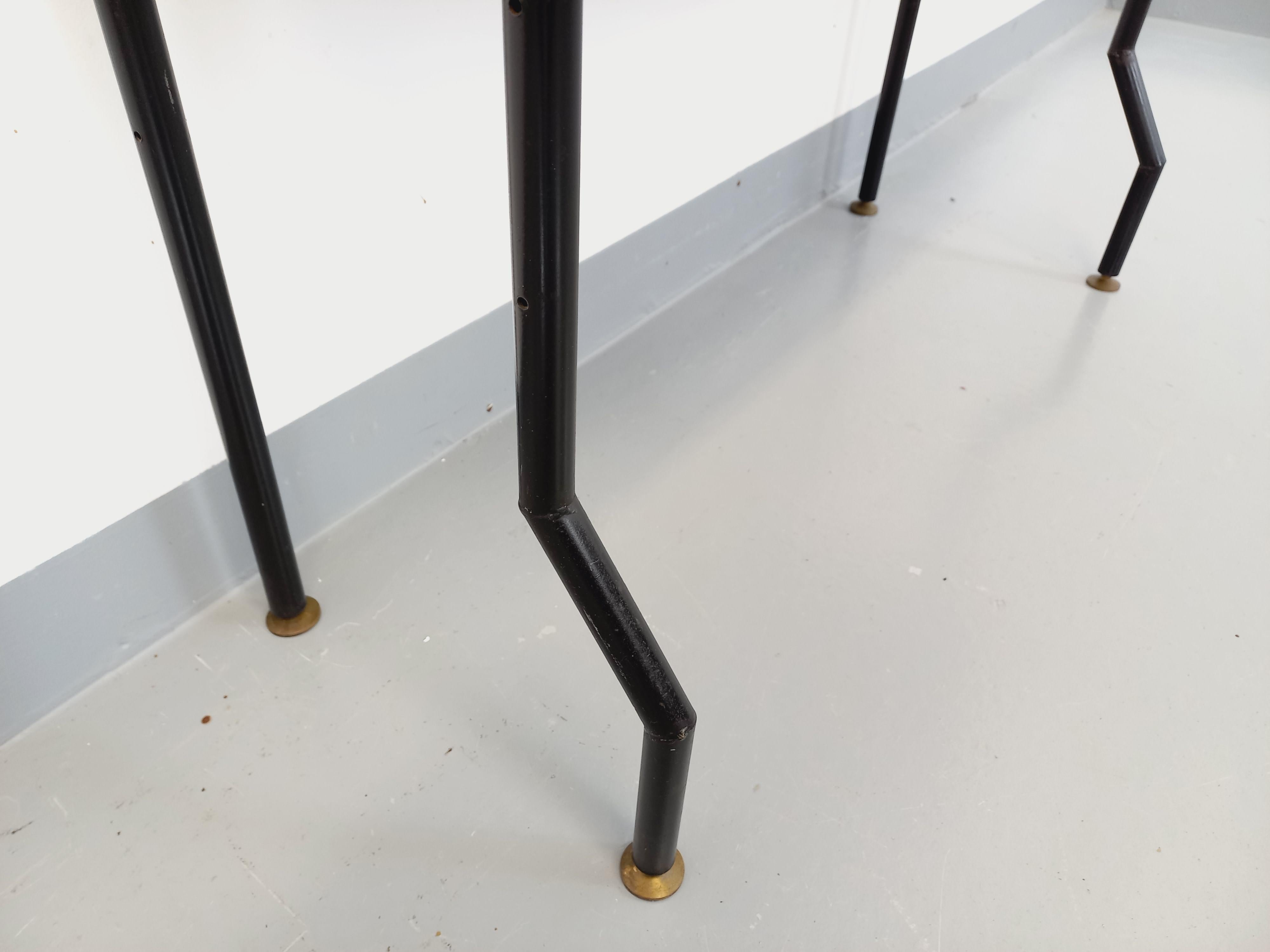 Scandinave moderne Bibliothèque étagère italienne modulable vintage en teck et métal des années 60