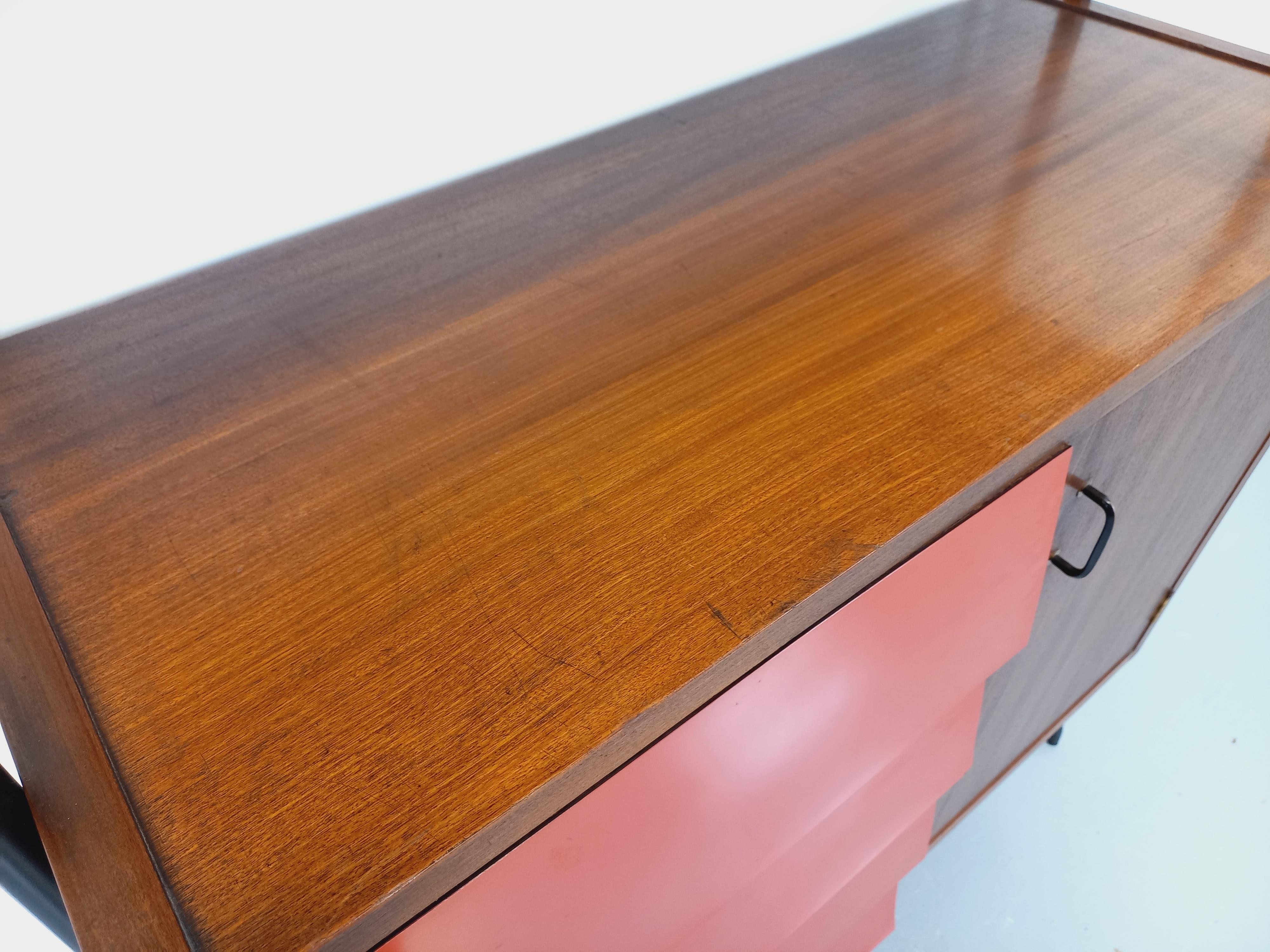 Bibliothèque étagère italienne modulable vintage en teck, métal et mélaminé en venta 6