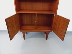 Bibliothèque étagère meuble de rangement vintage scandinave en teck années 60